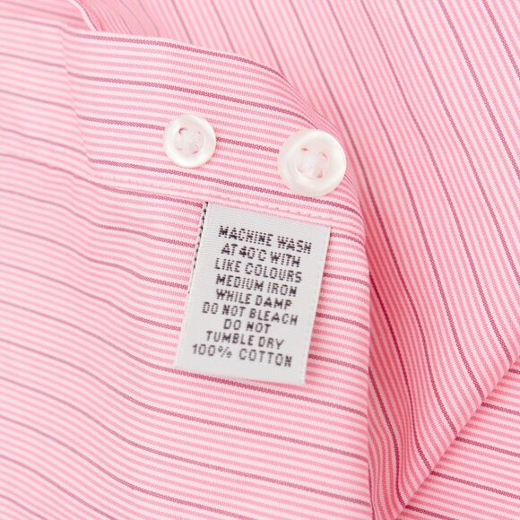 TM Lewin Limited Edition Long Sleeve Dress Shirt Pink Pinstripes 15.5 Slim Fit - Picture 6 of 8
